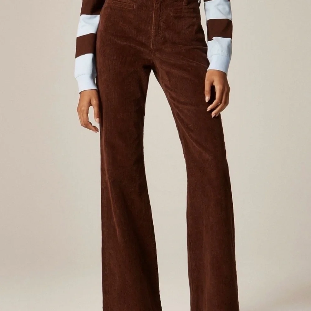 J Crew High Waist Wide Leg Corduroy Pant